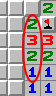 Mønstret 1-2-2-1, eksempel 4, markeret